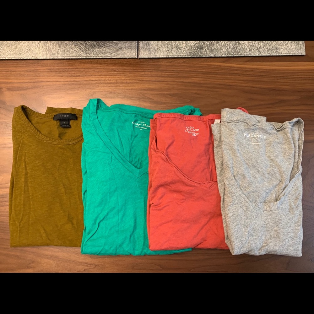 Four J.Crew T-shirts - fit size xs